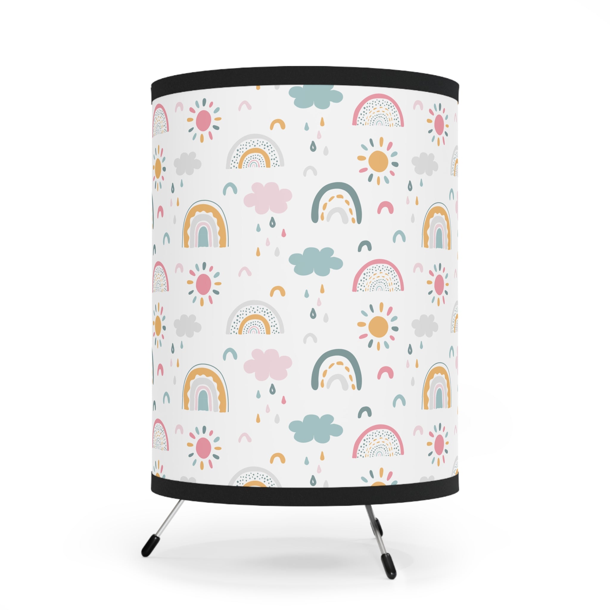 Stars and Rainbows-Tripod Lamp with High-Res Printed Shade, US\CA plug - Creations by Chris and Carlos